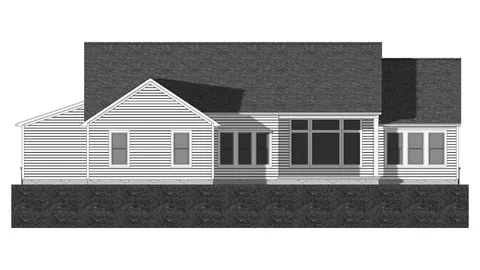 The Riverbend house plan, exterior view 3
